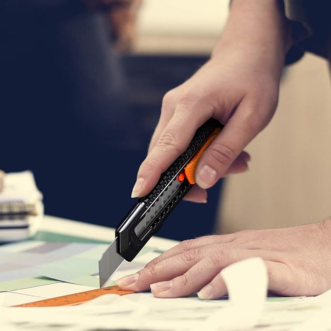 REXBETI 12-Pack Utility Knife, Retractable Box Cutter - Image 5