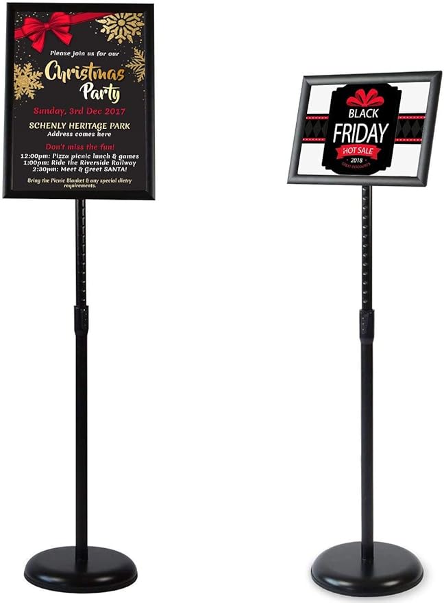 VAIIGO 8.5 x 11 Inch Adjustable Pedestal Sign Poster Stand, Heavy Duty Floor by VAIIGO
