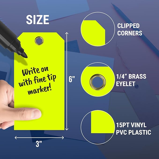 Tags 4 Less 15 Mil Waterproof Plastic Tags, Outdoor Tagging, Equipment Labeling - Image 3