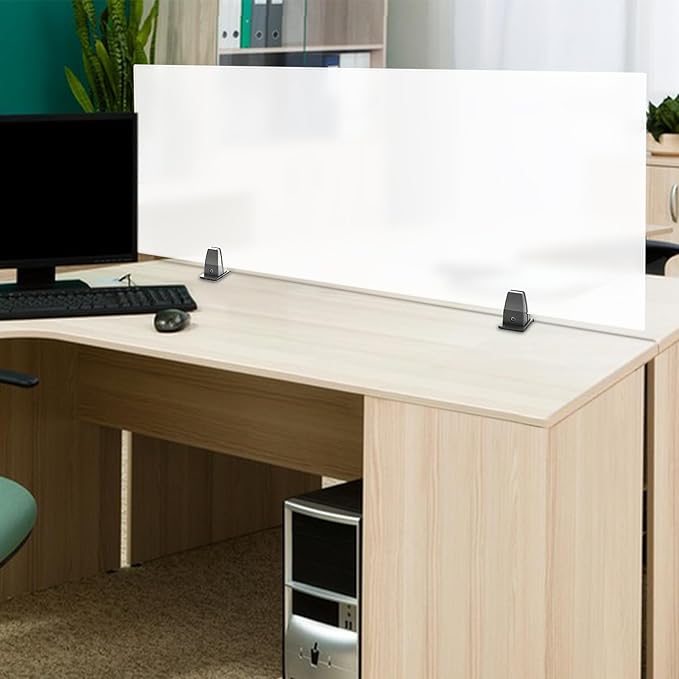 Desk Divider, Acrylic Desk Privacy Panels, Privacy Desk Screen, Frosted Acrylic - Image 4