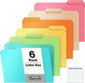 Dunwell Plastic Colored File Folders, 1/3 Tab File Folders by Dunwell