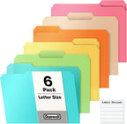 Dunwell Plastic Colored File Folders, 1/3 Tab File Folders by Dunwell