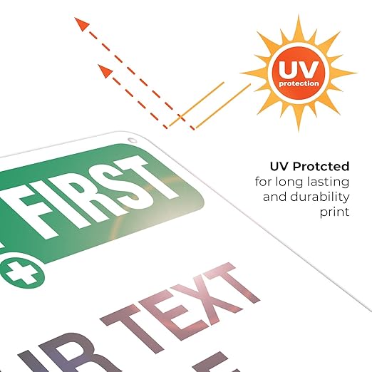 Custom Safety First Sign, OSHA Sign, 10x7 Inches, Rust Free .040 Aluminum - Image 7