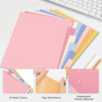 SUNEE 8 Tab Binder Dividers, Plastic Dividers - Image 5