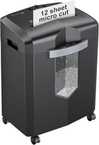 Bonsaii 12-Sheet Micro Cut Shredder, P-4 Security Level, Shreds Paper, Credit by bonsaii