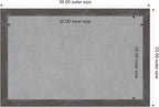 Amanti Art Grey Framed Magnetic Board 23x35 Large Vision Board - Image 3