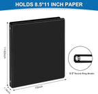 0.5-inch 3-Ring Binder, 1/2 Inch Round Ring Binder - Image 2