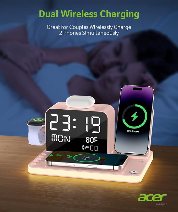 Acer 7-in-1 Wireless Charging Station - 30W Fast Wireless Charger - Image 4