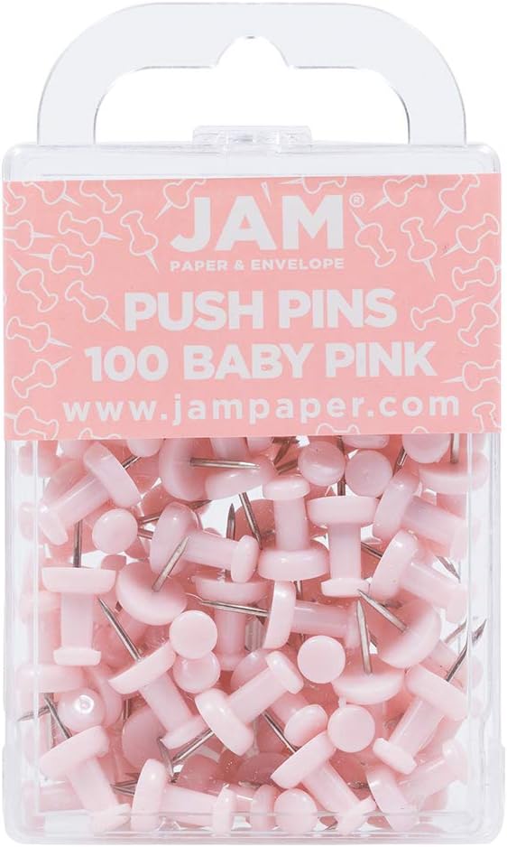 JAM PAPER Colorful Push Pins by JAMPaper