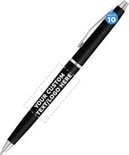 DISCOUNT PROMOS Custom Langham Ballpoint Pens Set of 10, Personalized Bulk Pack by DISCOUNTPROMOS