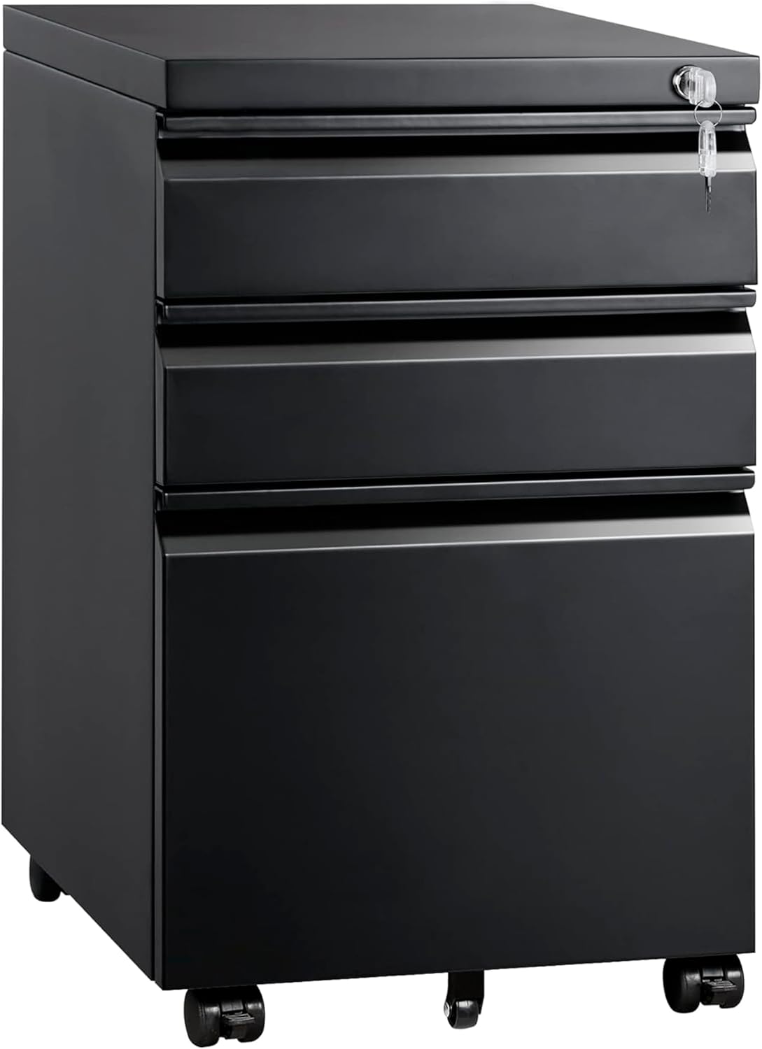 mount-it! 3 drawer file cabinet with lock and, main product view