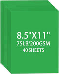 Cardstock 8.5 X 11, 40 Sheets, Christmas Green Card Stock, 65lb/ 180gsm by Ciphyfee