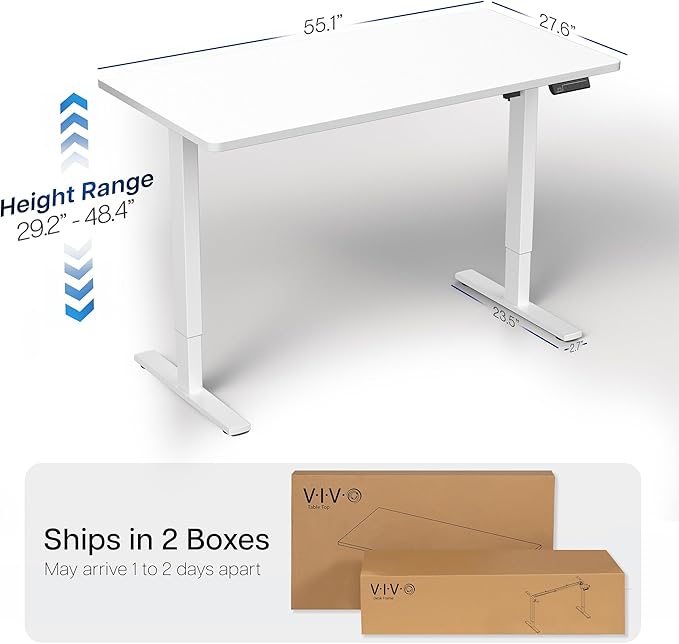 VIVO Electric 55 x 28 in Standing Desk, Memory Height Adjustment, 1B Series - Image 3