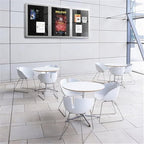 Ghent 48" x 96" 3-Door indoor Enclosed Recycled Rubber Bulletin Board, Shatter - Image 3