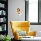 Ahaloye Gold Plug in Wall Sconces Set of 2, Modern Swing Arms Wall Lamp - Image 5