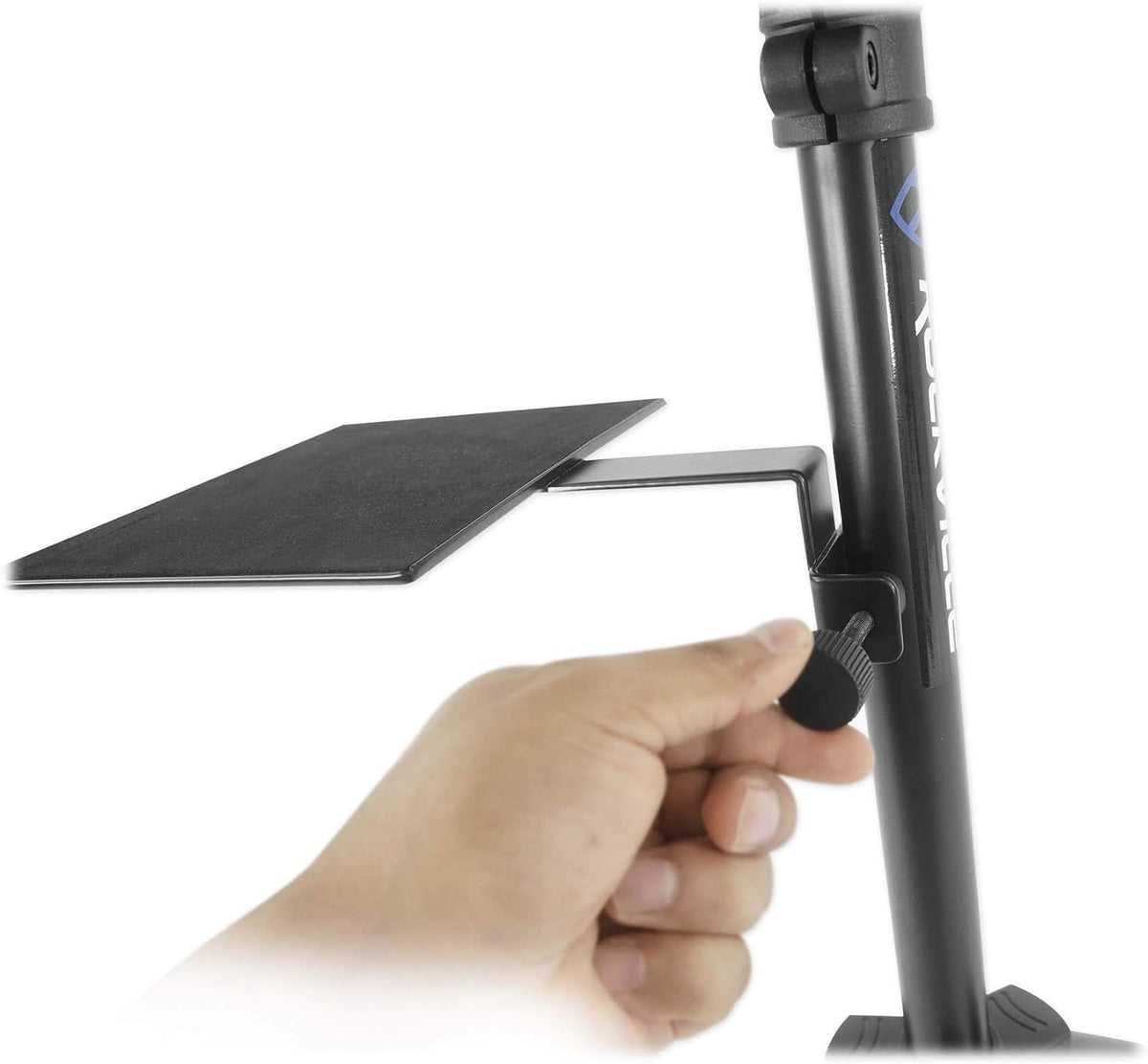 Rockville RLS68 Adjustable DJ Laptop, Tablet Tripod Stand with Dual Trays