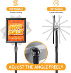 RedChili 2 Pack Sign Holder Stand 8.5x11 Inch, Adjustable Floor Standing Sign - Image 2