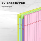AILZFEI 5pcs Colored Note Pads 5x8 College Ruled Small Legal Pads Paper - Image 3