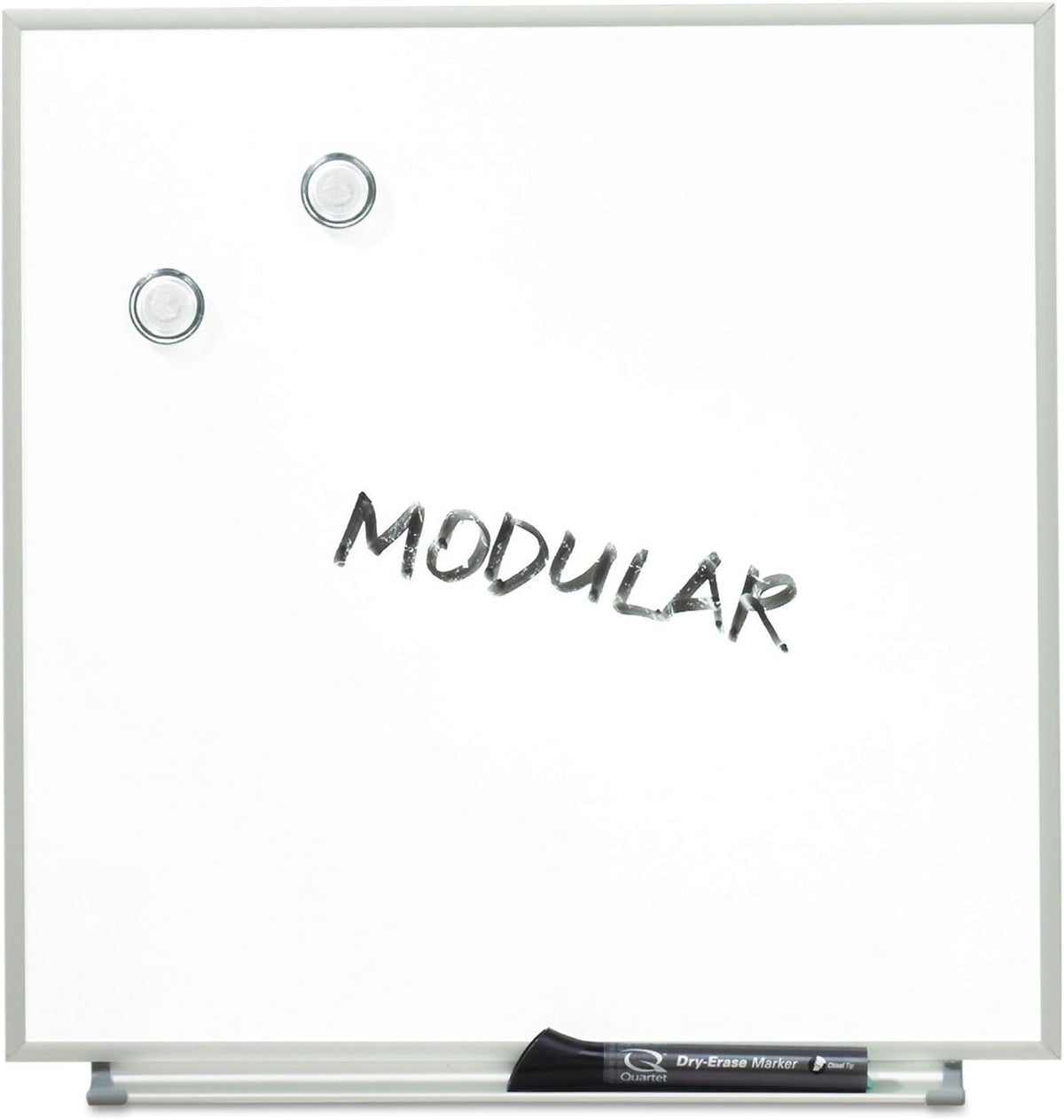 Quartet Matrix Modular Magnetic Whiteboard, 16" x 16", Includes Tra...