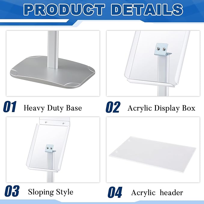 Thyle Acrylic Advertising Brochure Sign Holder Stand Displays 8.5x11 Inch - Image 3