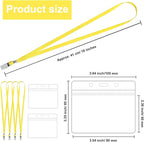 100 Pcs Lanyards for ID Badges and 100 Pcs Clear Name Tag Holders Reusable - Image 2