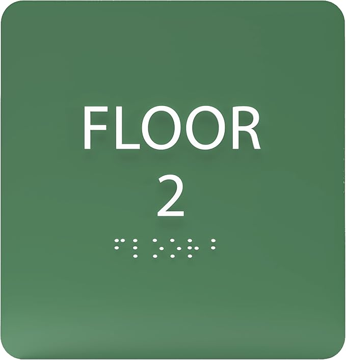 Spruce ADA Floor 2 Sign with Braille – Made from Durable Acrylic and Ready to by ADACentralSigns