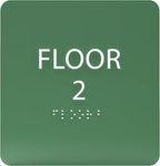 Spruce ADA Floor 2 Sign with Braille – Made from Durable Acrylic and Ready to by ADACentralSigns