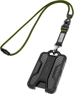 LIUGX Badge Holder with Heavy Duty Breakaway Lanyard, Carbon Fiber-Texture by LIUGX