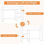 Snughome Desk Shelf, 44.9" Large Desktop Organizer Shelf, Desk Hutch - Image 7