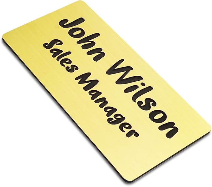 Custom Engraved Name Tag Badges by Unknown