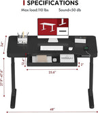SANODESK Standing Desk with Drawer, Electric Height Adjustable Home Office Desk - Image 3