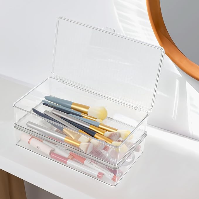 ZEXALOR Pack of 2 Clear Storage Bins - Image 6