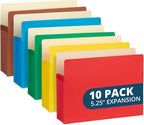 Blue Summit 10 Expanding File Pockets, Accordion File Folders Letter Size by BlueSummitSupplies