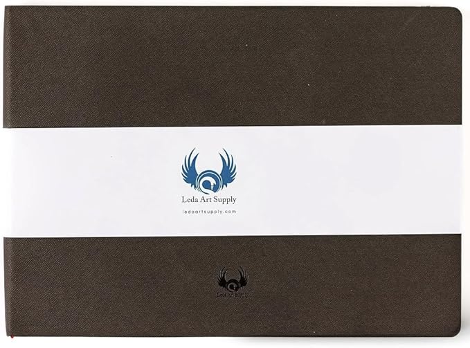 Landscape-Shaped Sketchbook, 8.25 x 11.25 inches, Lays Flat Flexible Sketch Book by LedaArtSupply