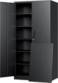 yizosh metal storage cabinet with lock - 72", main product view