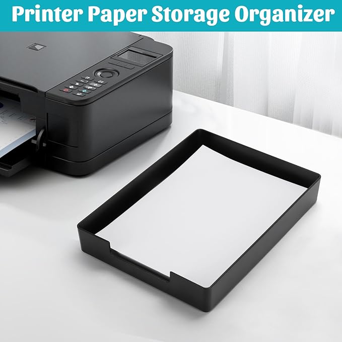 AZFUNN Letter-Size Tray Desk Letter Tray Paper Tray, Sturdy Heavy-Duty Plastic - Image 3