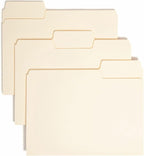 Smead SuperTab File Folder, Oversized 1/3-Cut Tab, Letter Size, Manila, 100 Per Box (10301) (Pack of 5)