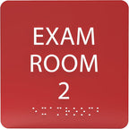 6" X6" Exam Room 2 Sign by ADACentralSigns