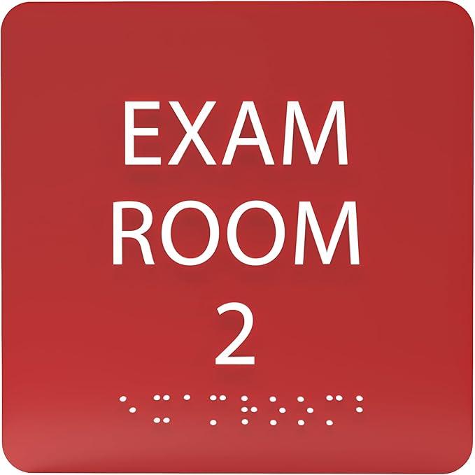 6" X6" Exam Room 2 Sign by ADACentralSigns