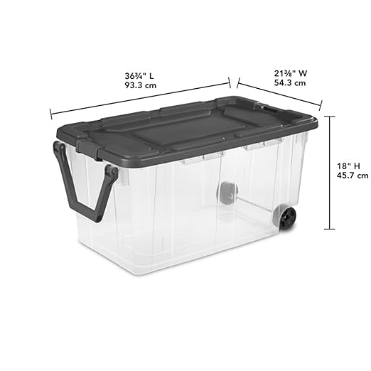 Sterilite 6-Pack Modular Stacker Box, Durable Clear Plastic Storage Bins - Image 2