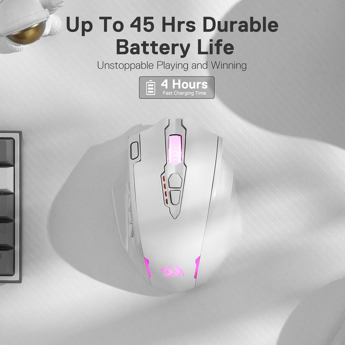 Redragon M913 Wireless RGB MMO Gaming Mouse 16000 DPI Remapping Keys
