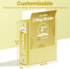 SUNEE 3 Ring Binder 2 Inch 1 Pack - Image 7