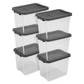 Sterilite 18-Pack Modular Stacker Box, Durable Clear Plastic Storage Bins by Sterilite