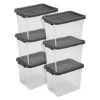 Sterilite 18-Pack Modular Stacker Box, Durable Clear Plastic Storage Bins by Sterilite