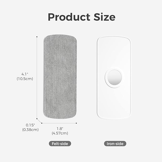 CLICK CLEAN 3-Pack Replaceable Felt Pads, Magnetic Whiteboard Eraser Felt Pads - Image 2