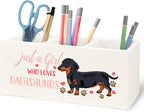 URLLUAE Dachshund Lover Gifts for Women Girls Wooden Pen Pencil Holder for by Unknown
