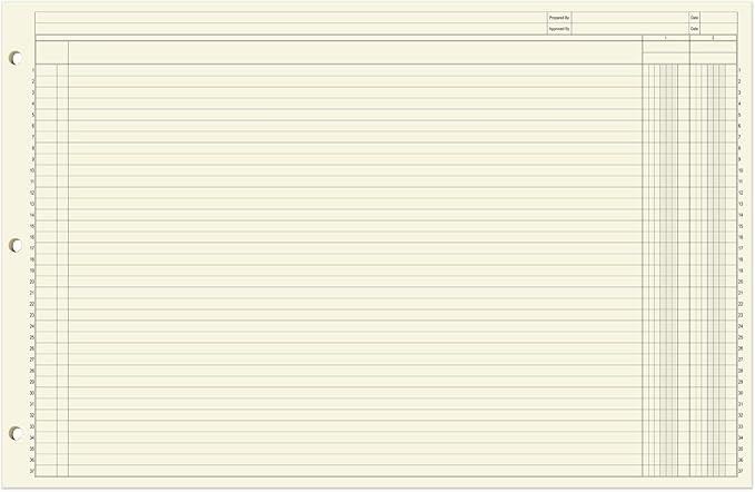 BookFactory Ledger Sheets/Large 2 Column Accounting Ledger Columnar Loose Leaf - Image 2