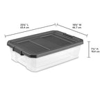 Sterilite 12-Pack Modular Stacker Box, Durable Clear Plastic Storage Bins - Image 3