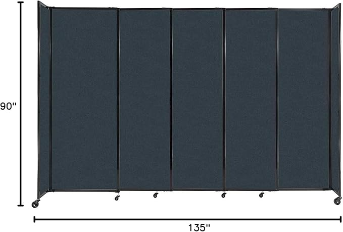 Versare Straightwall Sliding Portable Wall Partition | Freestanding Office - Image 7