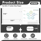 Two Pocket Portfolio Folders, PANDRI 60 Pack 3 Hole Punched 2 Pocket Folders - Image 2